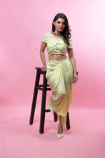 Load image into Gallery viewer, Bow top & Drape skirt set