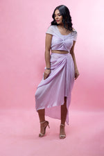 Load image into Gallery viewer, Bow top & Drape skirt set