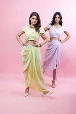 Load image into Gallery viewer, Bow top & Drape skirt set