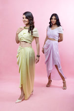 Load image into Gallery viewer, Bow top & Drape skirt set