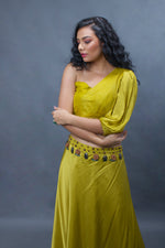 Load image into Gallery viewer, Mustard org top & Skirt