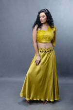 Load image into Gallery viewer, Mustard org top & Skirt