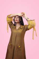 Load image into Gallery viewer, Organza Sleeve one piece