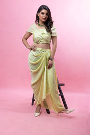 Bow top & Drape skirt set