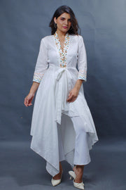 Enigma Embellished tie up jacket