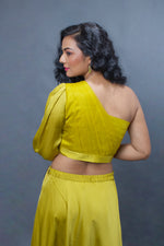 Load image into Gallery viewer, Mustard org top &amp; Skirt
