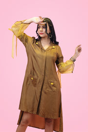 Organza Sleeve one piece